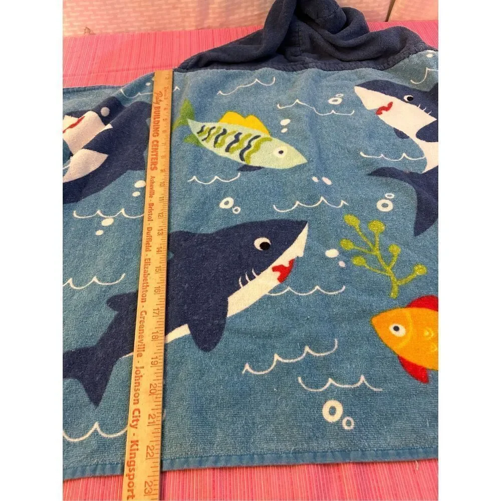 Shark blue hooded towel 100 cotton rn 57623‎ 24x48